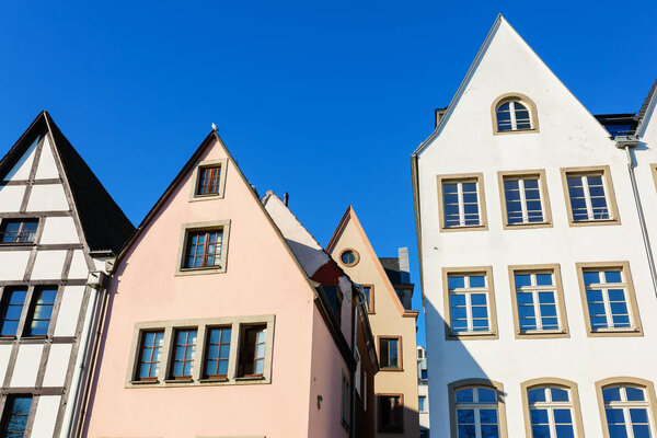 Picture of gable fronts of houses in the historical old town of Cologne, Germany