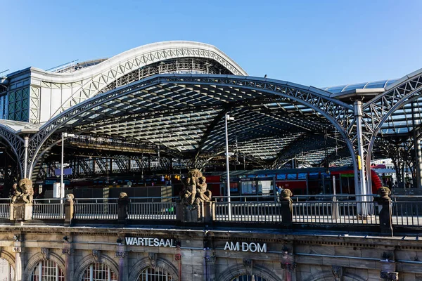 Colonia Germania Febbraio 2019 Stazione Principale Colonia Con Persone Non — Foto Stock