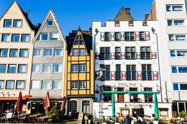 Cologne Allemagne Février 2019 Vieilles Maisons Pignon Dans Vieille Ville — Photo