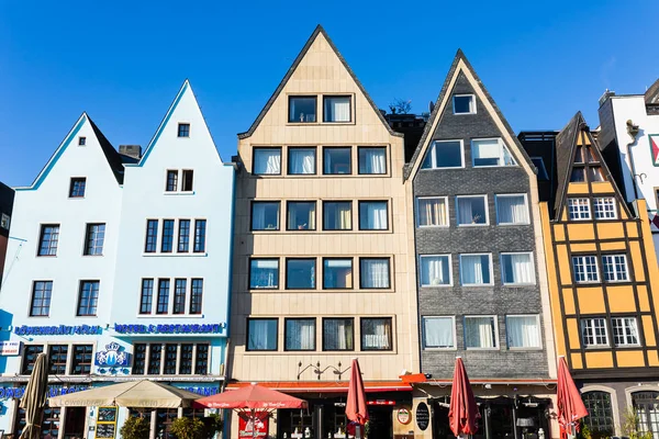 Köln Duitsland Februari 2019 Oude Gable Huizen Oude Stad Van — Stockfoto