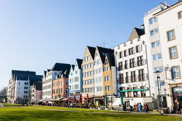 Köln Duitsland Februari 2019 Oude Gable Huizen Oude Stad Van — Stockfoto