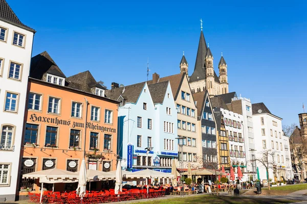 Cologne Allemagne Février 2019 Vieilles Maisons Pignon Dans Vieille Ville — Photo