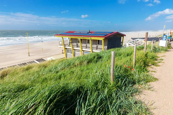 Plaża na Morzu Północnym w Domburgu, Holandia — Zdjęcie stockowe