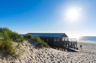 beach pavilion on Texel, Netherlands clipart