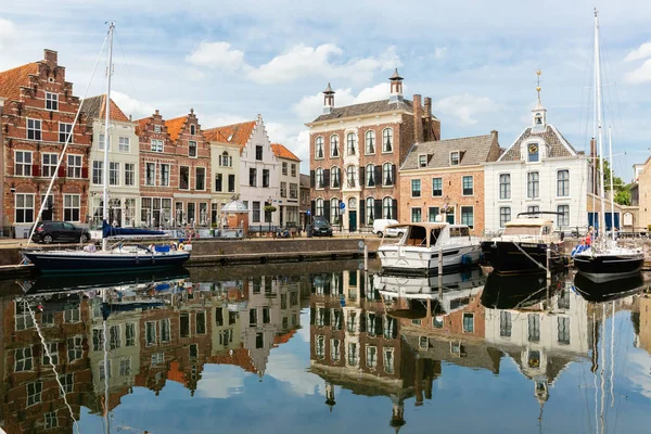 Harbor in the city of Goes, Zeeland, Netherlands — Stock Photo, Image