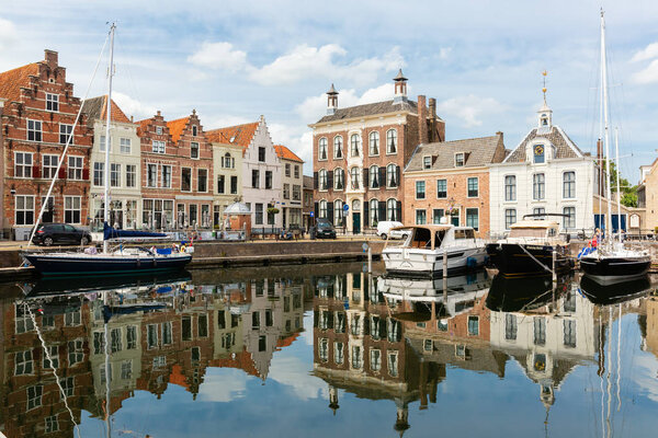 harbor in the city of Goes, Zeeland, Netherlands