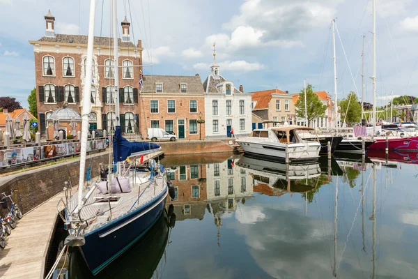 Harbor in the city of Goes, Zeeland, Netherlands — Stock Photo, Image
