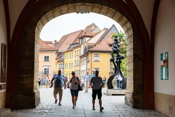 Sottopassaggio del vecchio municipio di Bamberga, Germania — Foto Stock