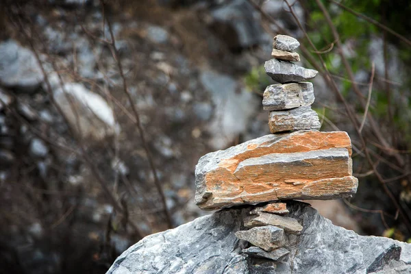 Arranger Style Zen Pierre Sur Montagne Pour Concept Méditation — Photo