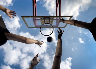 Alt görünümü rekabet kavramı ile basketbol