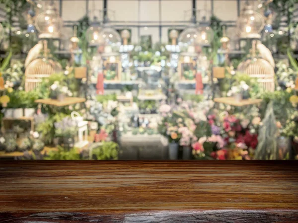 Drewniana Stołowa Kwiaciarnia Wyświetlania Produktu Kwiat — Zdjęcie stockowe