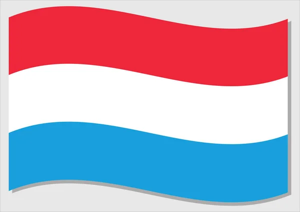 Lambaikan Bendera Vektor Grafik Luksemburg Lambaikan Ilustrasi Bendera Luksemburg Gelombang - Stok Vektor