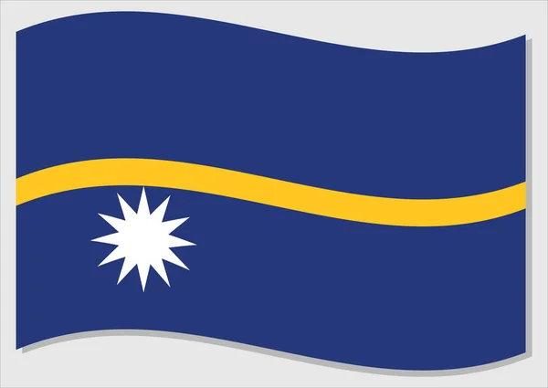 Bandeira Ondulante Gráfico Vetorial Nauru Acenando Ilustração Bandeira Nauruana Nauru — Vetor de Stock