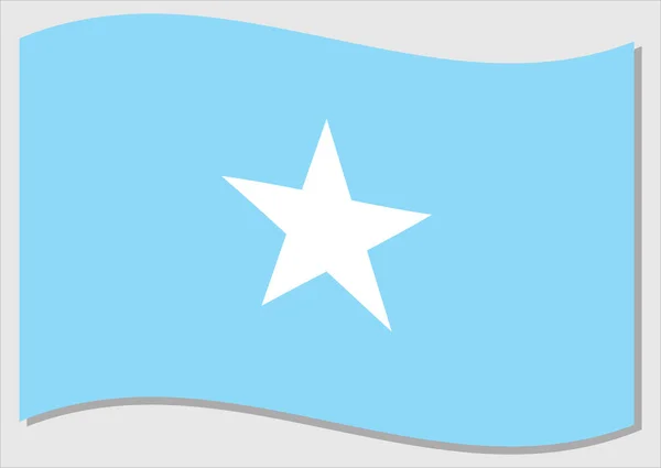 Mávejte Vlajkou Somálské Vektorové Grafiky Mávání Somálskou Vlajkou Ilustrace Somálská — Stockový vektor