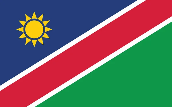 Namibië Vlag Vectorgrafiek Rechthoek Namibische Vlag Illustratie Namibië Land Vlag — Stockvector