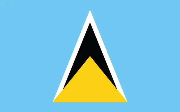 Γραφικό Διάνυσμα Σημαίας Αγίας Λουκίας Ορθογώνια Απεικόνιση Σημαίας Του Αγίου — Διανυσματικό Αρχείο