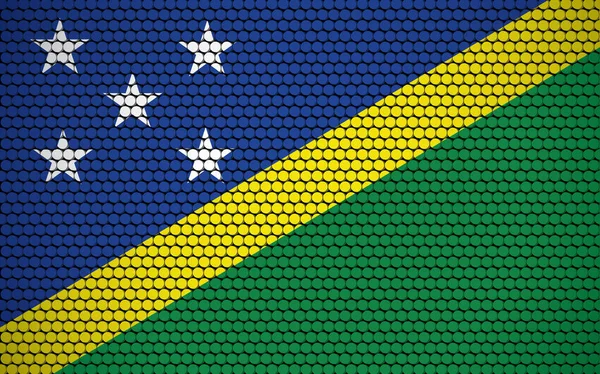 Abstracte Vlag Van Salomonseilanden Gemaakt Van Cirkels Solomon Islander Vlag — Stockvector