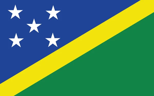 Salomonseilanden Vlag Vectorgrafiek Rechthoek Solomon Islander Vlag Illustratie Vlag Van — Stockvector