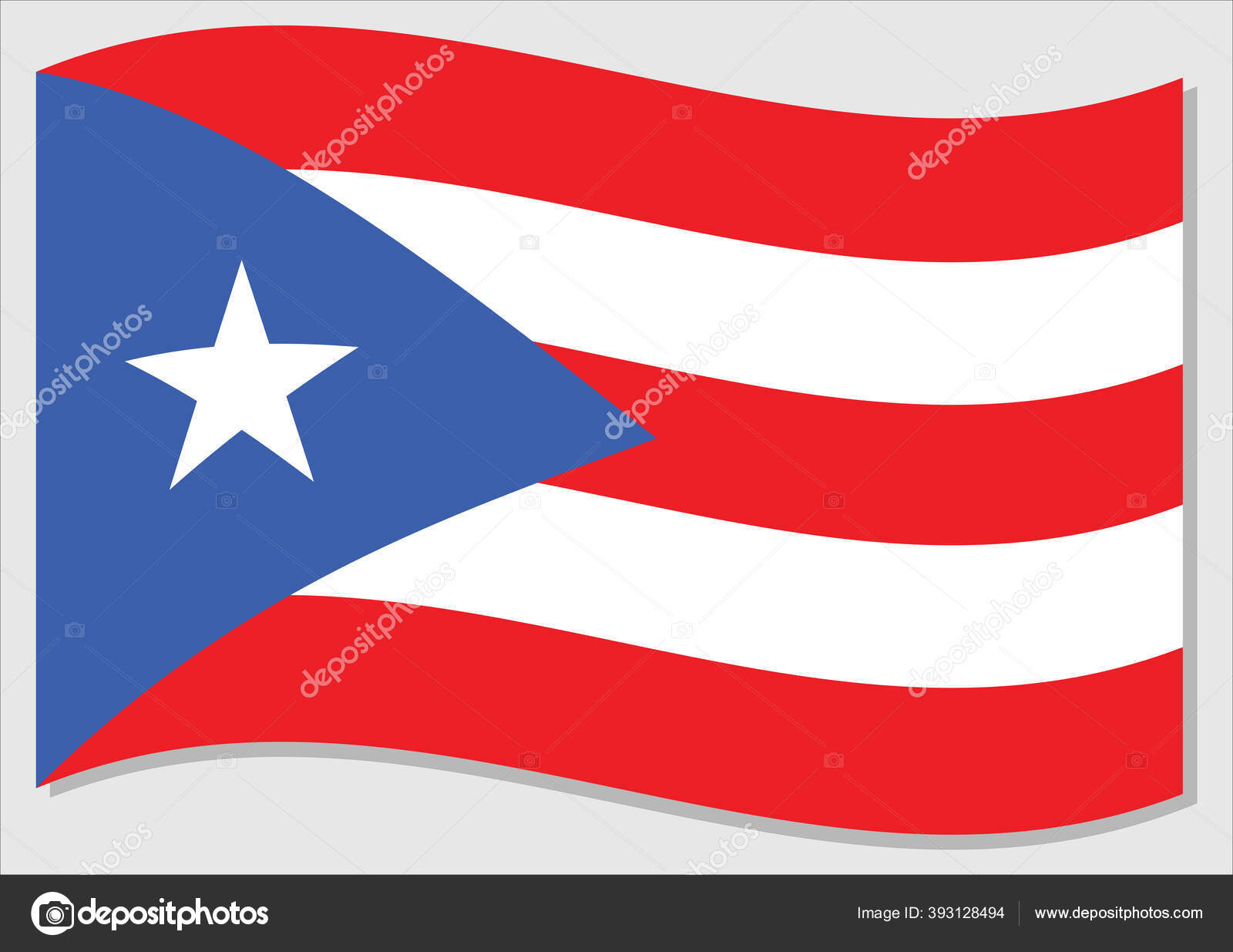 Waving Flag Puerto Rico Vector Graphic Waving Puerto Rican Flag Vector Image By C Iskylark Vector Stock