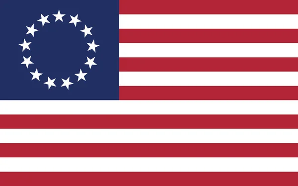 Перший Вектор Прапора Сша Приклад Американського Прапора Прапор Сша Символ — стоковий вектор