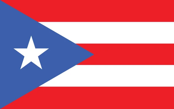 Porto Riko Bayrak Vektör Grafiği Dikdörtgen Porto Riko Bayrağı Çizimi — Stok Vektör