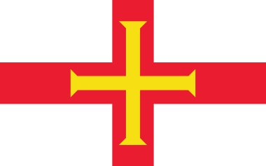 Guernsey bayrak vektör grafiği. Dikdörtgen Guernesiais bayrak çizimi. Guernsey bayrağı özgürlük, vatanseverlik ve bağımsızlığın sembolüdür..