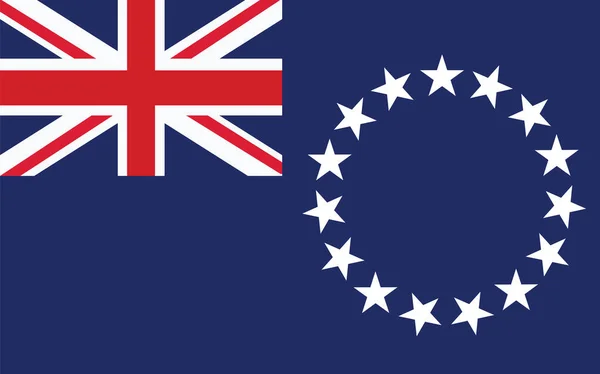 Cook Islands Flag Vector Graphic Rectangle Cook Islander Flag Illustration — Stock Vector
