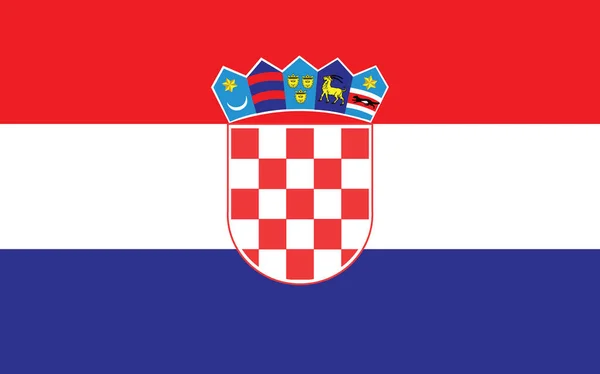 Croacia Bandera Vector Gráfico Ilustración Bandera Croata Rectángulo Bandera Croacia — Vector de stock