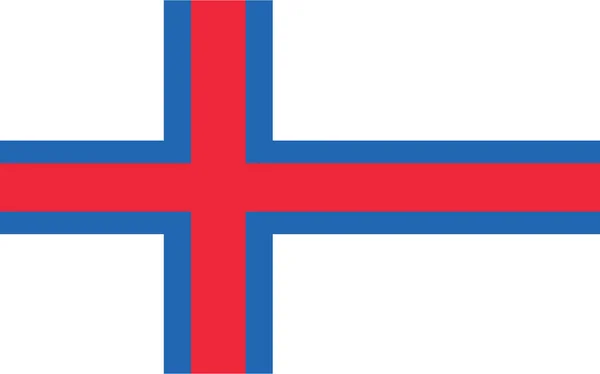 Bandeira Faroe Island Vetor Gráfico Retângulo Ilustração Bandeira Das Ilhas — Vetor de Stock