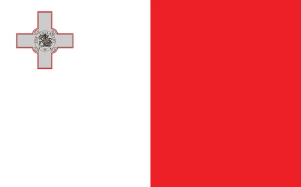 Gráfico Vectorial Bandera Malta Ilustración Bandera Maltesa Rectángulo Bandera Malta — Archivo Imágenes Vectoriales