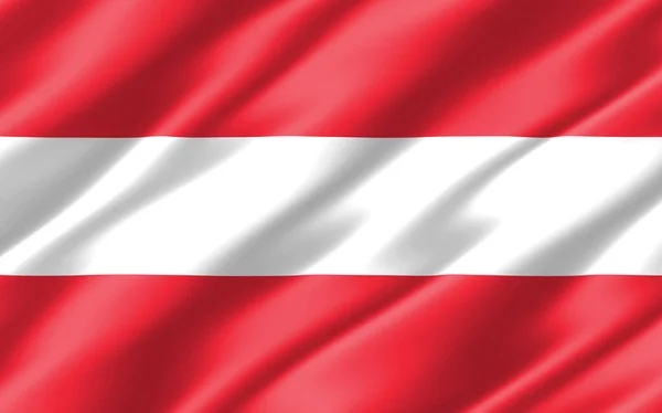 Jedwabna Flaga Austrii Grafiki Falistej Machaj Austriacką Flagą Ilustracji Podarta — Zdjęcie stockowe