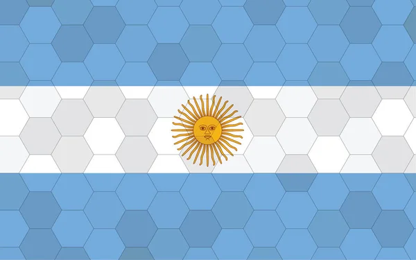아르헨티나 추상적 육각형 벡터로 그래픽화 아르헨티나 아르헨티나의 국기는 독립을 — 스톡 벡터