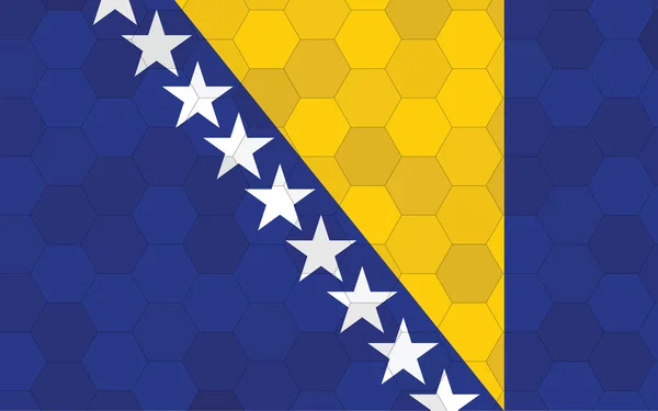 Bandera Bosnia Herzegovina Ilustración Gráfico Bandera Bosnia Futurista Con Vector — Archivo Imágenes Vectoriales