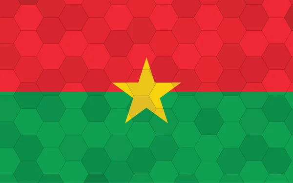 Burkina Faso Ilustración Bandera Gráfico Bandera Burkinabe Futurista Con Vector — Vector de stock