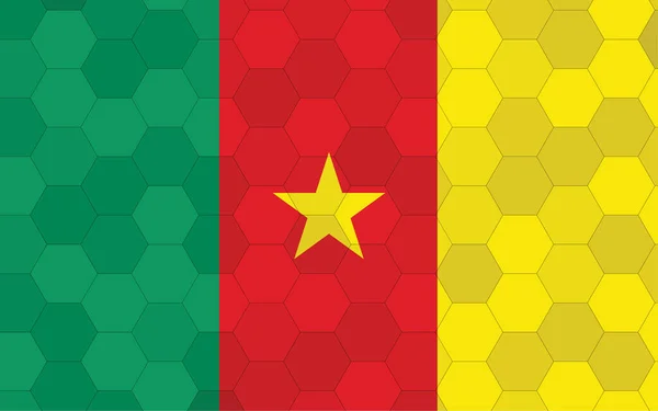 Illustration Drapeau Cameroun Graphisme Futuriste Drapeau Camerounais Avec Vecteur Abstrait — Image vectorielle