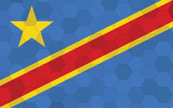 Congo Ilustración Bandera Gráfico Bandera Congoleña Futurista Con Vector Fondo — Archivo Imágenes Vectoriales