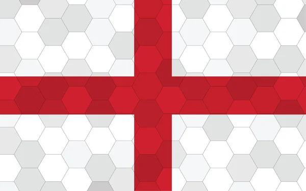 Englands Flaggillustration Futuristisk Engelsk Flagga Grafik Med Abstrakt Hexagon Bakgrund — Stock vektor