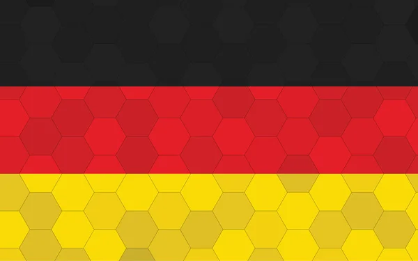 Duitsland Vlag Illustratie Futuristische Duitse Vlag Grafiek Met Abstracte Zeshoek — Stockvector