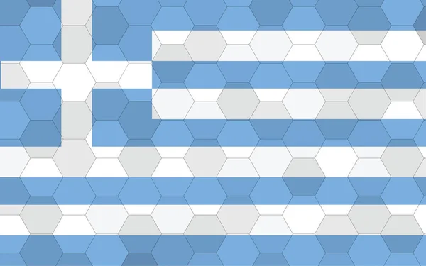 Grecia Bandiera Illustrazione Grafica Futuristica Della Bandiera Greca Con Vettore — Vettoriale Stock