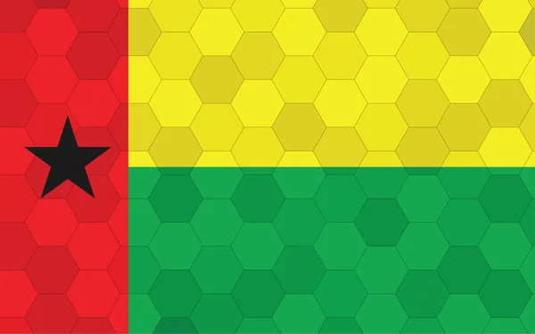 Guinea Bissau Flagga Illustration Futuristiska Guineanska Flagga Grafik Med Abstrakt — Stock vektor