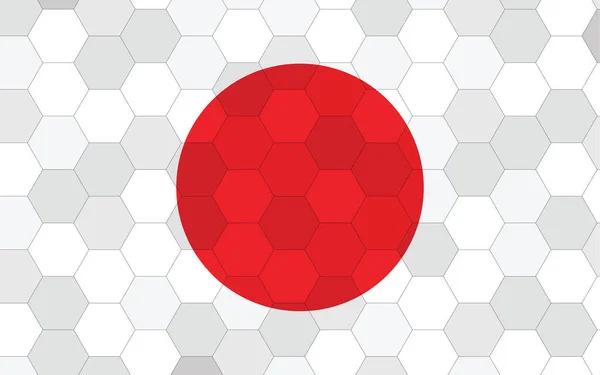 Ilustração Bandeira Japão Gráfico Futurista Bandeira Japonesa Com Vetor Fundo — Vetor de Stock