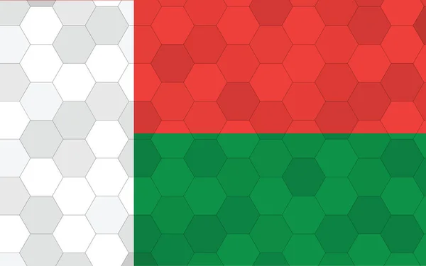 Illustrazione Bandiera Madagascar Grafica Futuristica Della Bandiera Malgascia Con Vettore — Vettoriale Stock