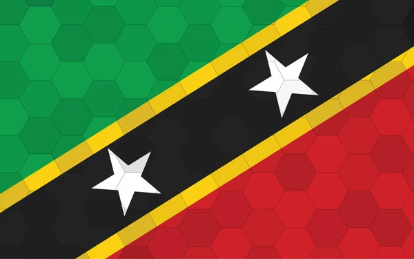 Saint Kitts Nevis Vlag Illustratie Futuristische Kittititische Vlag Grafisch Met — Stockvector