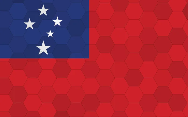 Bandera Samoa Ilustración Gráfico Bandera Samoa Futurista Con Vector Fondo — Archivo Imágenes Vectoriales