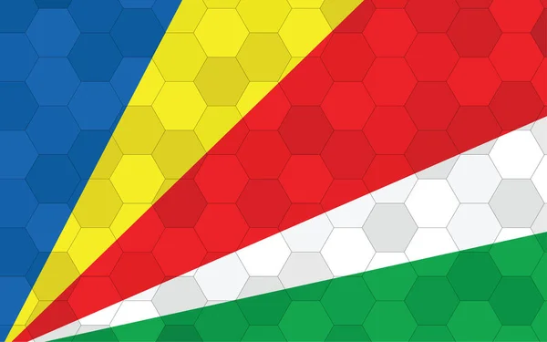 Afbeelding Van Vlag Van Seychellen Futuristische Seychellois Vlag Grafiek Met — Stockvector