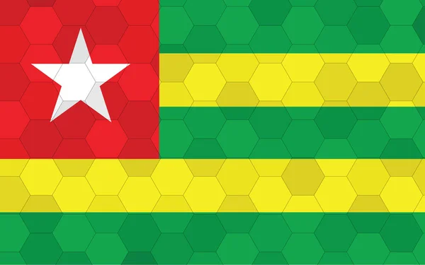 Togo Ilustração Bandeira Gráfico Bandeira Togolês Futurista Com Vetor Fundo — Vetor de Stock