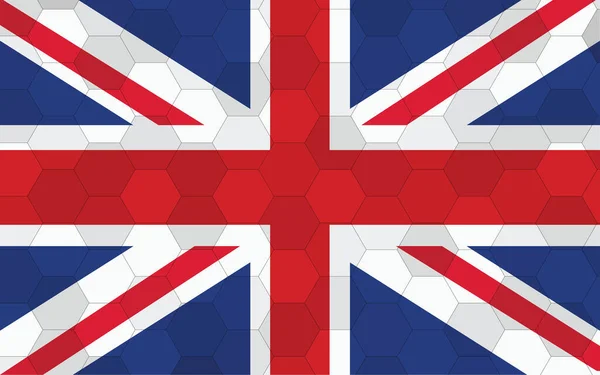 Ilustração Bandeira Reino Unido Gráfico Futurista Bandeira Britânica Com Vetor — Vetor de Stock