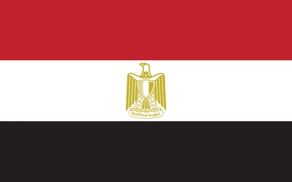 エジプト国旗ベクトルグラフィック エジプトの旗のイラストを長方形 エジプトの国旗は自由 愛国心 独立の象徴です — ストックベクタ