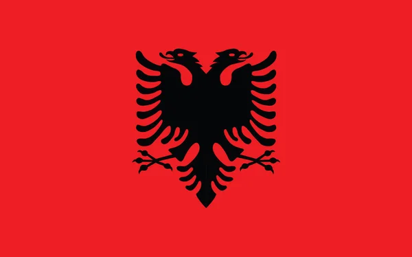 Arnavutluk bayrak vektör grafiği. Dikdörtgen Arnavut bayrağı çizimi. Arnavutluk ülke bayrağı özgürlük, vatanseverlik ve bağımsızlığın bir simgesi.