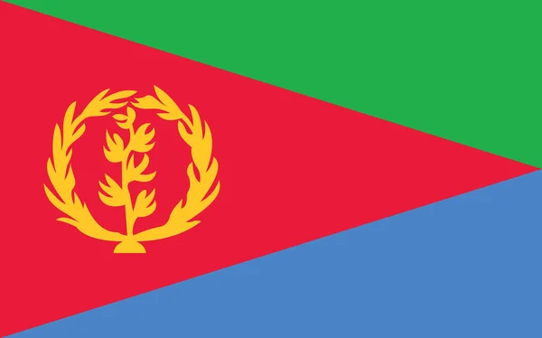 Eritrea Flag Vector Graphics Приклад Прямокутника Еритрейського Прапора Прапор Країни — стоковий вектор